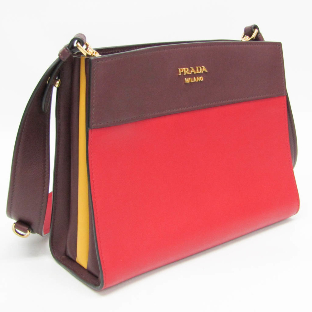 PRADA Red Leather Shoulder Bag - Picture 9 of 16